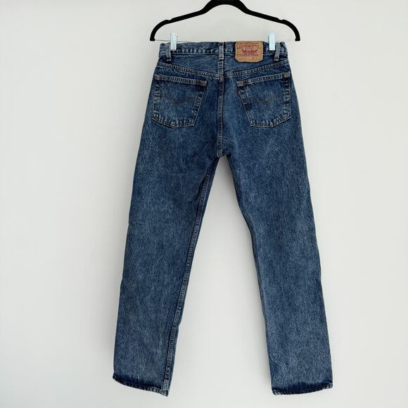 Vintage Levi's 501 Jeans 28x31* Actual Dark Stone Acid Wash Tiny USA Made 90s - Picture 5 of 16